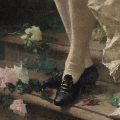 Dipinto Ermocrate Bucchi,Dipinto di Ermocrate Bucchi,Scalinata con fiori,Ermocrate Bucchi,Ermocrate Bucchi,Ermocrate Bucchi,Ermocrate Bucchi