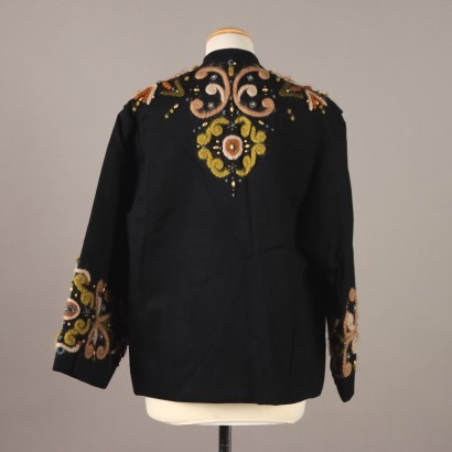 Chaqueta Vintage en Tela Bordada