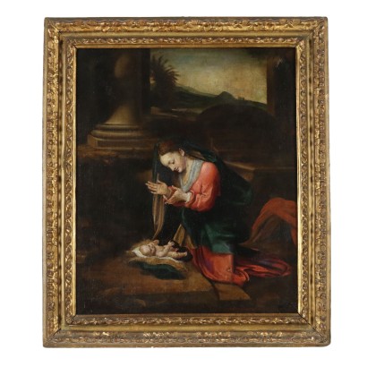 Gemälde Madonna in Anbetung des Jesuskindes