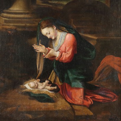 Tableau Madone en adoration de Jésus,Peinture Madone en adoration de Jésus,Peinture Madone en adoration de Jésus,Peinture Madone en adoration de Jésus,Peinture Madone en adoration de Jésus