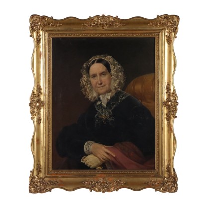 Antikes Gemälde Signiert Eliseo Sala Öl auf Leinwand Italien 1841