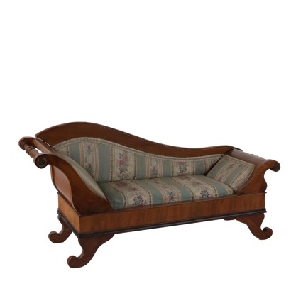 Reproduktion einer Chaiselongue aus Tanne und Walnuss