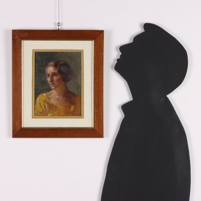 Gemälde von Mario Acerbi, Frauenporträt, Mario Acerbi, Mario Acerbi, Mario Acerbi