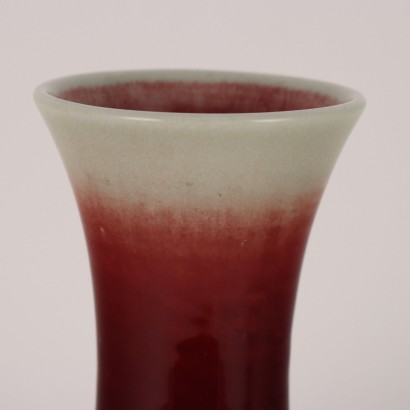 Jarrón balaustre de porcelana