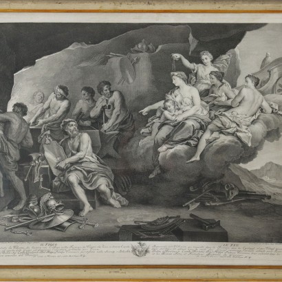Groupe de quatre gravures de Cristofo,Les Quatre Éléments,Cristoforo Dall,Cristoforo Dall,Cristoforo Dall