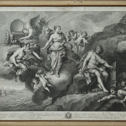 Groupe de quatre gravures de Cristofo,Les Quatre Éléments,Cristoforo Dall,Cristoforo Dall,Cristoforo Dall