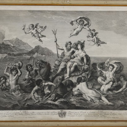 Groupe de quatre gravures de Cristofo,Les Quatre Éléments,Cristoforo Dall,Cristoforo Dall,Cristoforo Dall