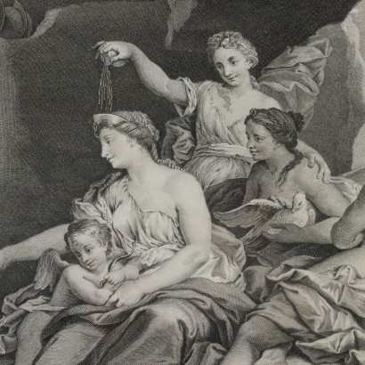 Groupe de quatre gravures de Cristofo,Les Quatre Éléments,Cristoforo Dall,Cristoforo Dall,Cristoforo Dall
