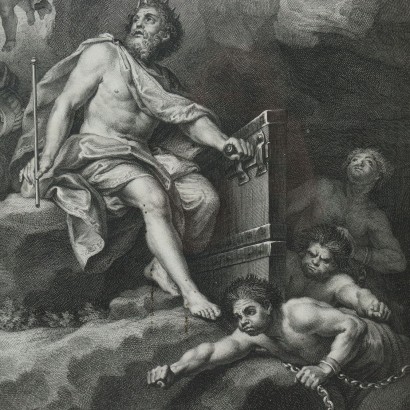 Groupe de quatre gravures de Cristofo,Les Quatre Éléments,Cristoforo Dall,Cristoforo Dall,Cristoforo Dall