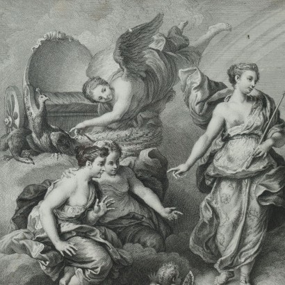 Groupe de quatre gravures de Cristofo,Les Quatre Éléments,Cristoforo Dall,Cristoforo Dall,Cristoforo Dall