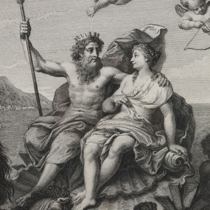 Groupe de quatre gravures de Cristofo,Les Quatre Éléments,Cristoforo Dall,Cristoforo Dall,Cristoforo Dall