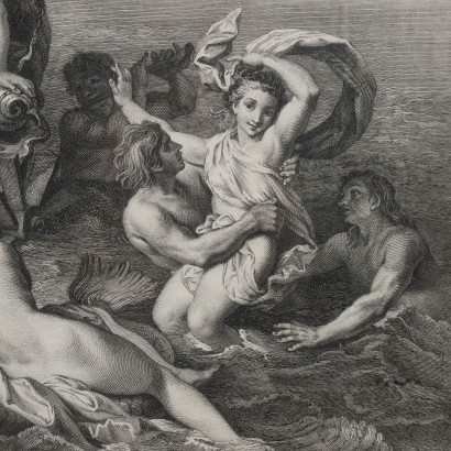 Groupe de quatre gravures de Cristofo,Les Quatre Éléments,Cristoforo Dall,Cristoforo Dall,Cristoforo Dall
