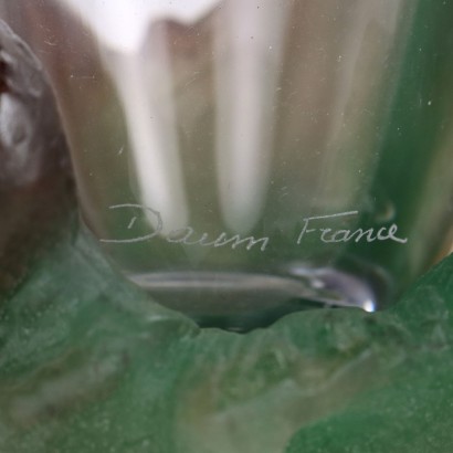 Jarrón Daum de cristal y pasta de ternera