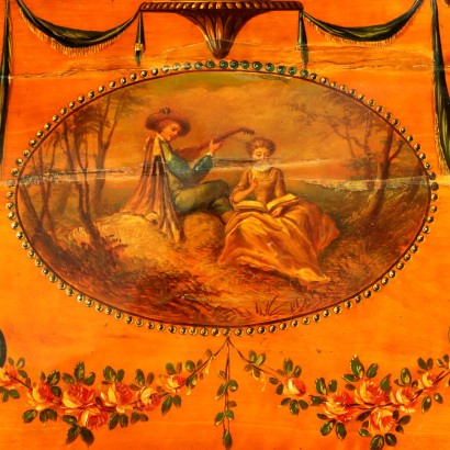 Pair of Game Tables,Pair of Painted Game Tables