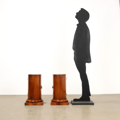Paire de colonnes en bois, Paire de chevets de style Empire