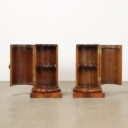 Paire de colonnes en bois, Paire de chevets de style Empire