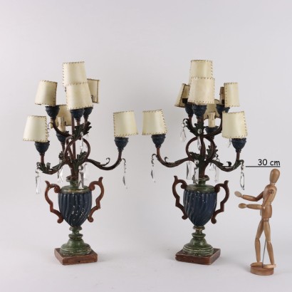 Coppia lampadari da tavolo