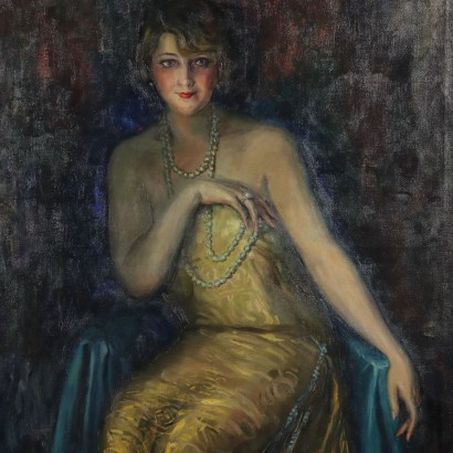 Gemälde Frauenporträt 1924,Gemälde Frauenporträt 1924