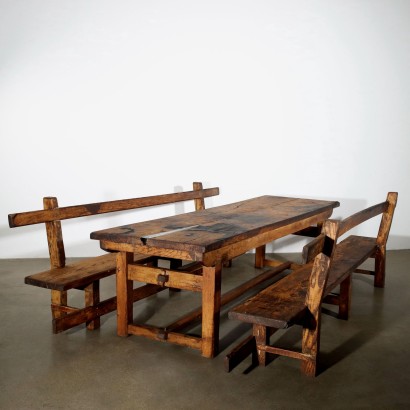 Par de bancos,Par de bancos de castaño