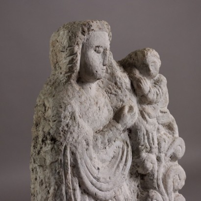 Placca Madonna con Bambino in Pietra