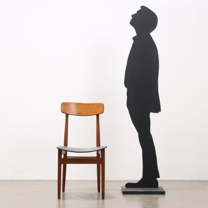 Sedia con Skai Anni 60,Sedia in Skai Anni 60