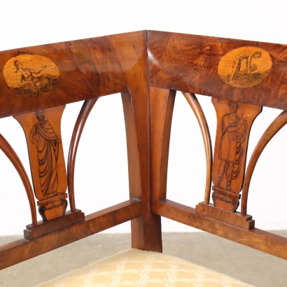 canapé,Canapé Empire,Canapé Empire en noyer