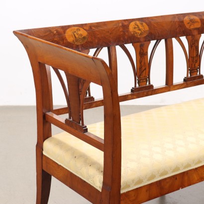 canapé,Canapé Empire,Canapé Empire en noyer