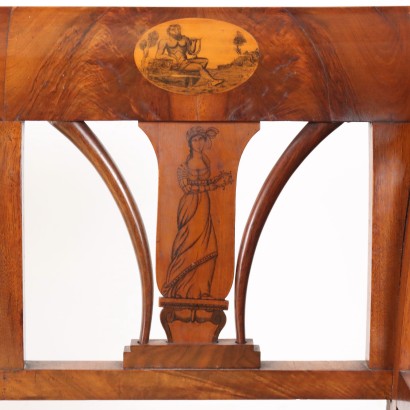 canapé,Canapé Empire,Canapé Empire en noyer