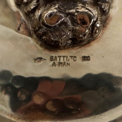 Centrotavola in Argento Greggio Rino Pad