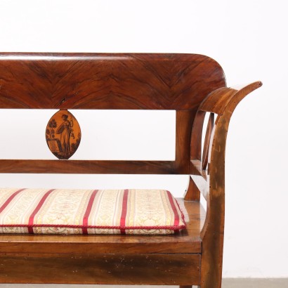 divano,Divanetto Impero in Noce