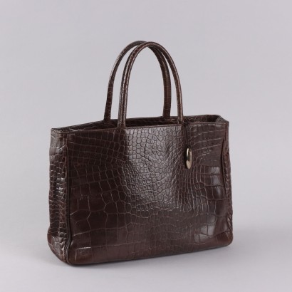 Furla Sac Second Hand Cuir Imprimé Crocodile Italie