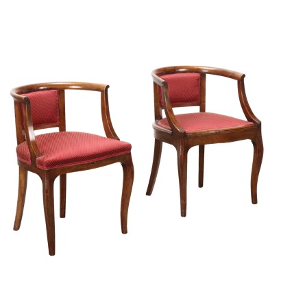 Coppia di Poltroncine in Noce