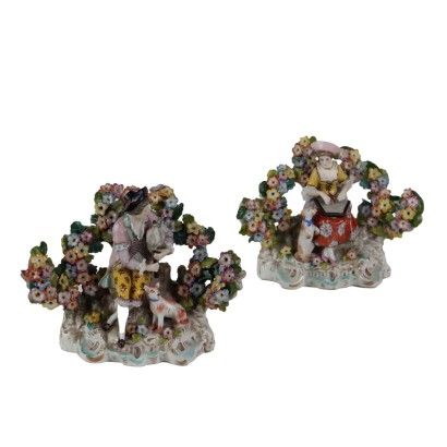 Coppia di Statuine in Porcellana Manifattura Hoscst