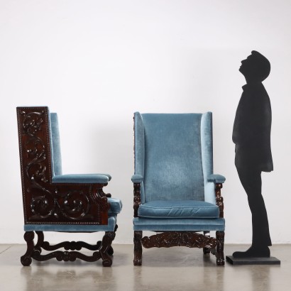 COPPIA POLTRONE,Coppia di Poltrone in Stile Neobarocco