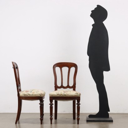 4 chaises, groupe de 4 chaises, groupe de 4 chaises Umbertino