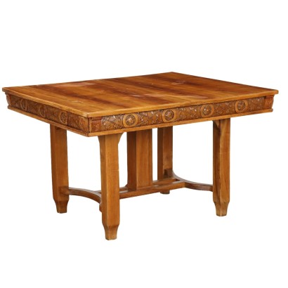 Table Art Nouveau Ancienne Merisier Décorations XIXe Siècle