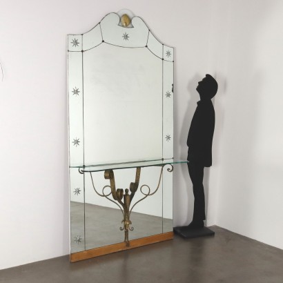 Mirror with 50's Console