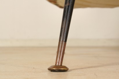 Poltrone anni 50, imbottitura a molle, ad espanso, rivestimento in tessuto, discrete condizioni, piccoli segni di usura