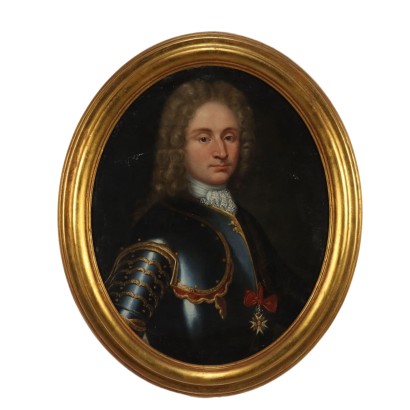 Tableau Ancien Portrait d'un Gentilhomme France XVIIIe Siècle