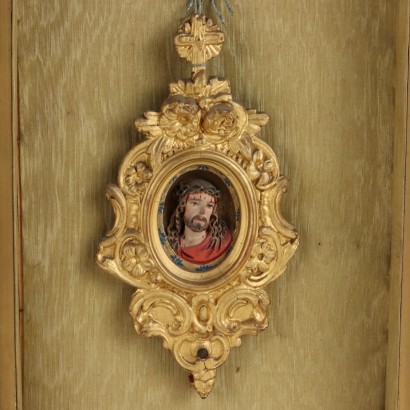 Rostro de Cristo en Madera Tallada en