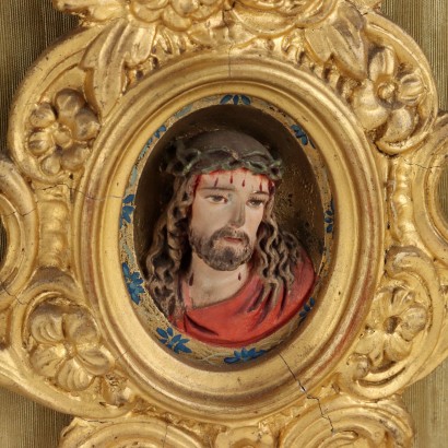 Rostro de Cristo en Madera Tallada en