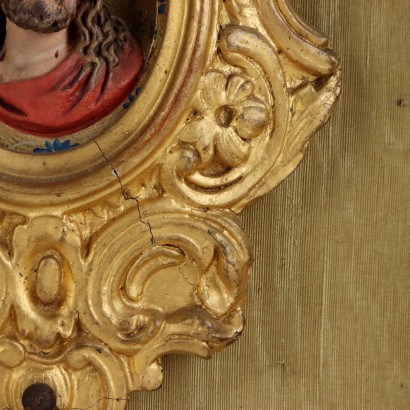 Rostro de Cristo en Madera Tallada en
