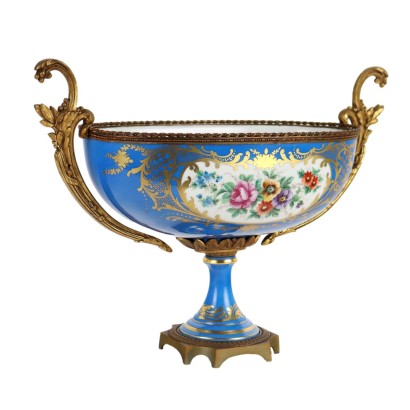 Antiker Herzstück Sèvres Porzellan Bronze Frankreich XX Jhd