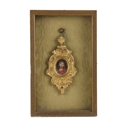 Rostro de Cristo en Madera Tallada en