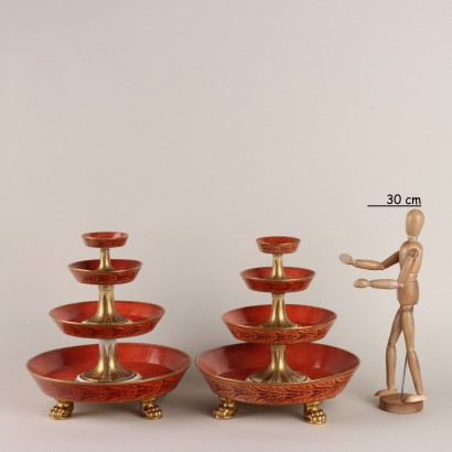 Par de soportes de cerámica para tartas
