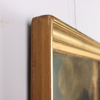 Dipinto Paesaggio con Cascata e Figure