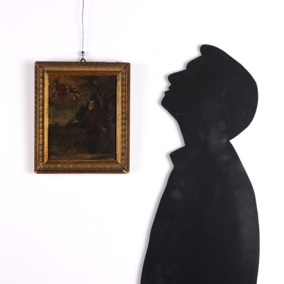 Dipinto San Francesco da Paola Placa%,San Francesco da Paola riceve il uo ,Dipinto San Francesco da Paola Placa%,Dipinto San Francesco da Paola Placa l