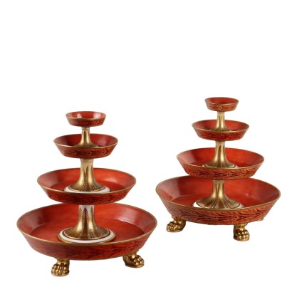 Par de soportes de cerámica para tartas