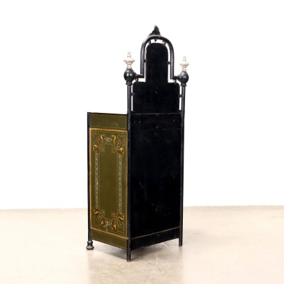 Comodino in metallo dipinto,Comodino Umbertino Fine XIX Secolo