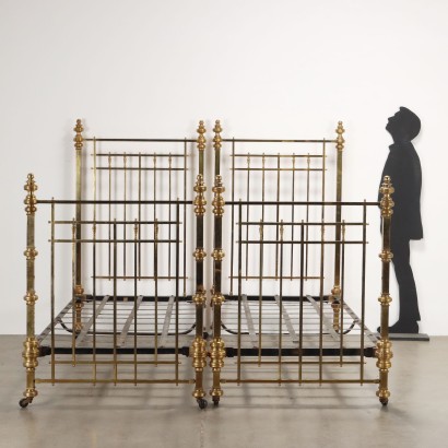 Coppia letti in metallo,Coppia Letti in Metallo Maple & Co